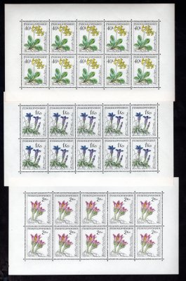 1148 - 1153 PL (10) Kompletní série Květiny 1960
