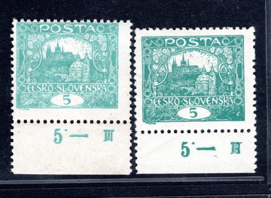 4 B + 4Ba dva kusy krajové známky s DZ - odstíny, hledané