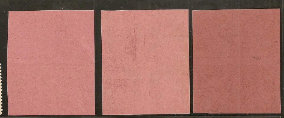151 N, 153 N, 156 N - zkusmé tisky ve 4- blokách na růžovém papíru  - vzadu bezvadné 