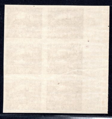 15 krajový šetiblok 50 h fialová, vrása v papíru, nápichový bod