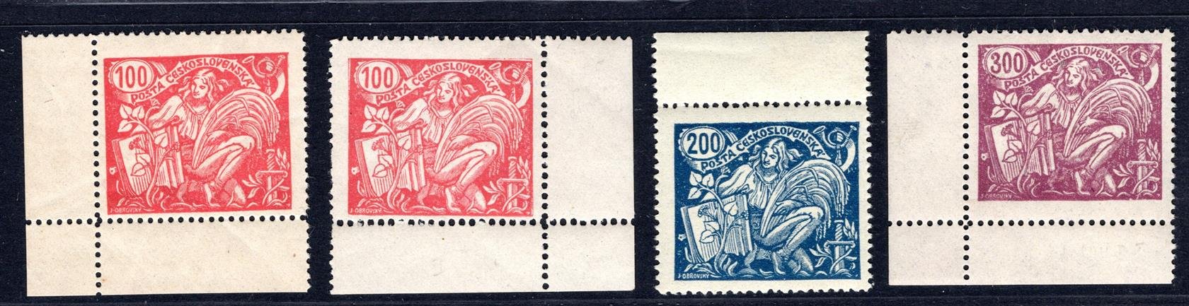 173 - 5 A  sestava rohových a krajových známek