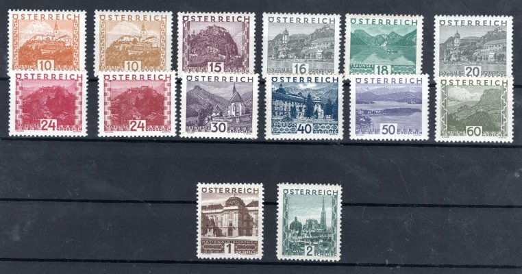 Rakousko - Mi.498 - 511, krajiny, kompletní serie, kat. 1000,- Eu