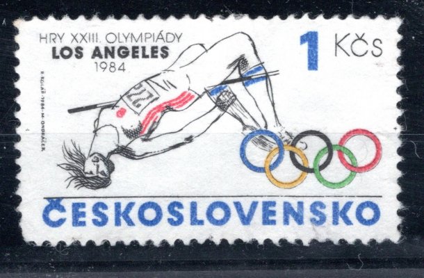 2663 N ; Los Angeles - známka připravovaná k Olympijským hrám - LOH Los Angeles 1984  ; krásný kus / Atest Vychroň - hledané 