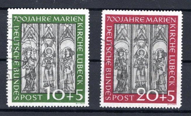 BRD - Mi. 139 - 40, Okna, kostel Lübeck, polurární serie, katalog160,- Eu