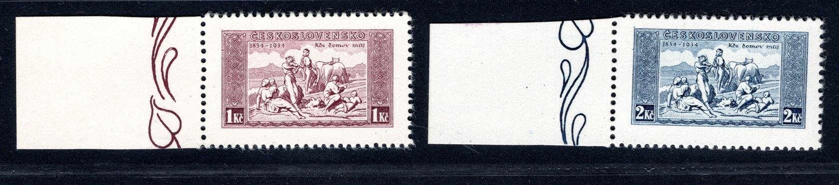 283 - 4  KDM, známky z aršíků s okrajem, zk.Gi