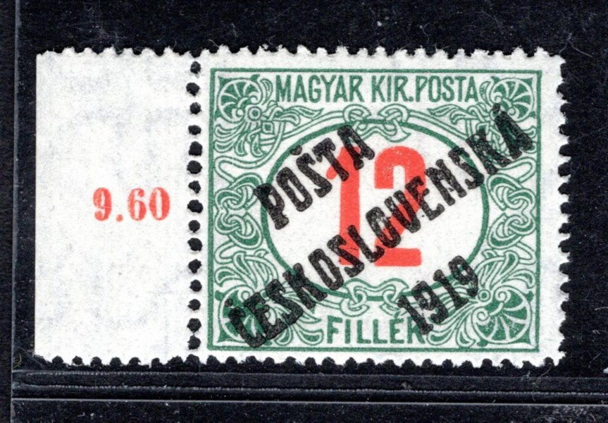 136  krajový kus s počítadlem, červená čísla, 12 f; Typ III - zkoušeno Beneš 