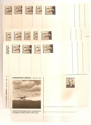 CDV 118  30. výročí ČSA  kompletní sestava  16 ti obrázkových dopisnic, nepoužité