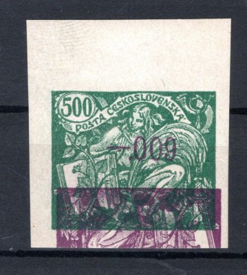 168 N ; 500 h s protichůdným tiskem-  169 N na známkovém papíru - nálepka mimo známu 