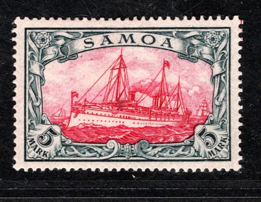 Samoa - Mi. 19, 5 M, koncovka, hnědé skvrny, sv. místo, hledaná, kat. 200,-