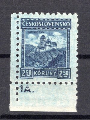 215 P 6, rohová známka s DZ 1A, 2,50 modrá