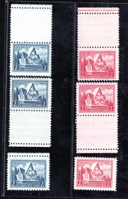 289 - 90, Arras,  kupon horní a dolní, kompletní sestava včetně základní řady, katalog 1270