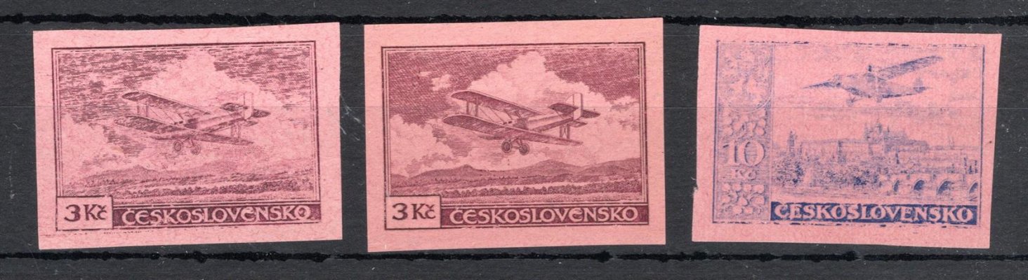 L 10 a 13  ZT letecké na růžovém papíru