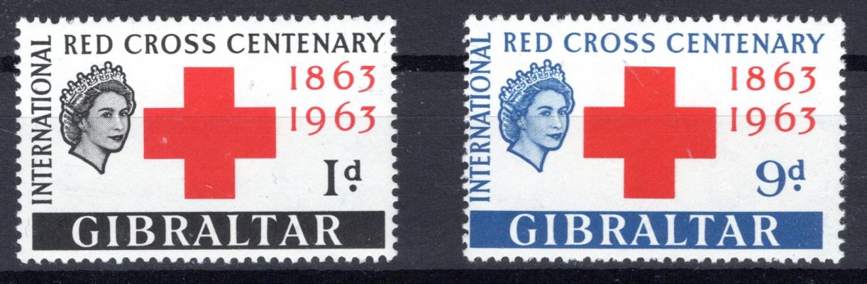Gibraltar - SG. 175 - 6, (Mi. 164/5, Červený kříž