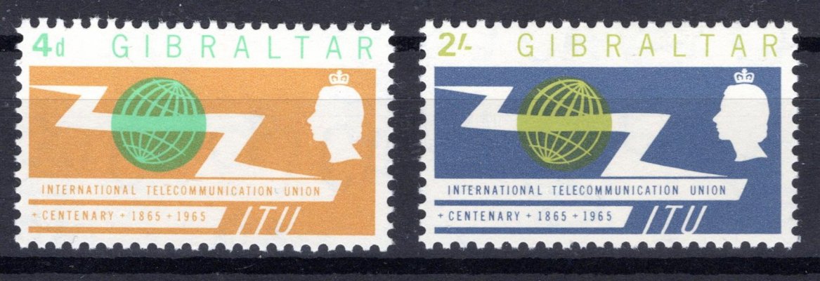 Gibraltar - SG. 180 - 1, (Mi. 166/70), ITU