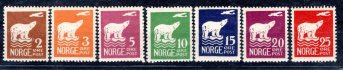 Norsko - Mi. 109 - 15, let na severní pól, kat. 140,-
