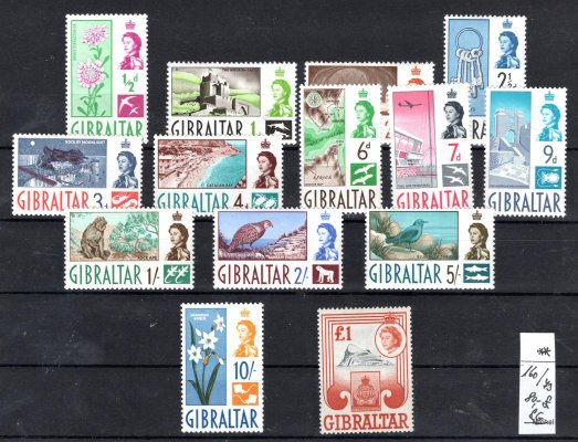 Gibraltar - SG 160 - 73, Alžběta, kompl. řada
