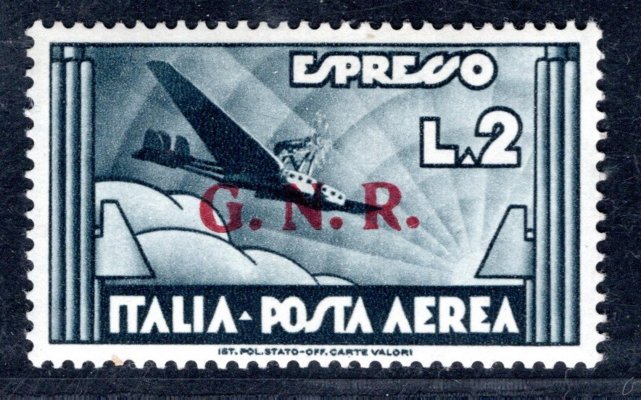 Italie - Mi. 43, vydání Republikové národní gardy - přetisk G.N.R., kat. 1100 pro **