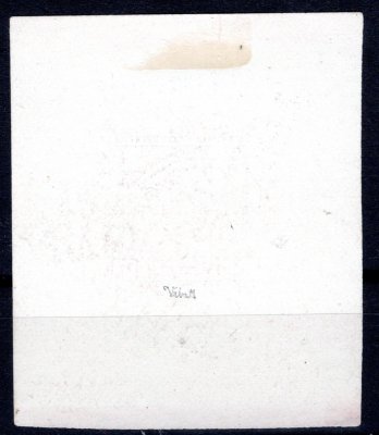 352; 1 Kč Rytina v původní barvě  - široké okraje -  nápis ČESKO - SLOVENSKO, zkusmý tisk - otisk definitivní rytiny v originální červené barvě na větším bílém papíru; zk. Vrba, vzácný zkusmý tisk, v katalogu nesprávně oceněno
