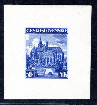 345 ZT, Košice, tisk na větším lístku papíru v barvě modré, zk. Gi