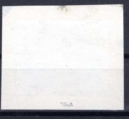 311 ZT, Poděbrady, hodnotový štítek bílý,  na větším kousku papíru v barvě modré, zk. Vr