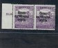 RV 142, Šrobárův přetisk,krajová dvoupáska s počítadly, 15 f fialová, ženci, zk. Vr