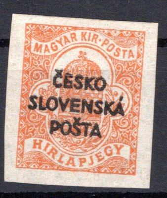 RV 157, Šrobárův přetisk novinová 2 f oranžová, zk. Vr, dvl