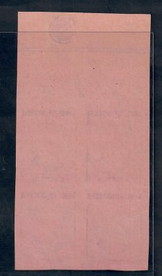 261 ZT  TGM, krajový 4 blok s kupony + s horním okrajem a otiskem šroubu na růžovém papíru
