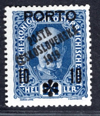 85 Typ I -   Porto, 10/24 modrá, zk.Möbs, hledaná známka