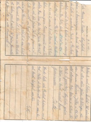 DR- 1943,  KT Mauthausen / předtištěný skládaný dopis vyfr. zn. 12 Pf, zasláný českým vězněm do Protektorátu, podací DR Mauthausen/ silné stopy poštovního provozu, zahnědlé skvrny, rozděleno na dvě části, chatrný stav, přesto zajímavá dobová celistvost vypovídající o osudech vězňů v KL
