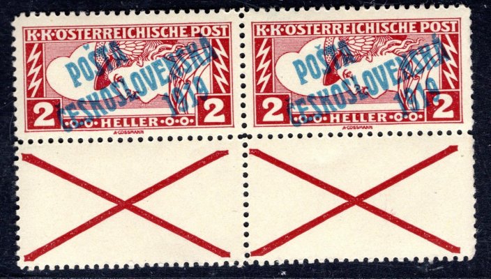 57 A KN, Typ III + I  čtyřblok 2 h hnědočervená s 2 x nepřetišteným kuponem