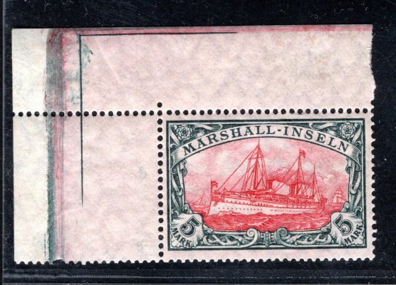 Marshallovy ostrovy  Mi. 27 BI, 5 Mark, katalog 150,-  Euro