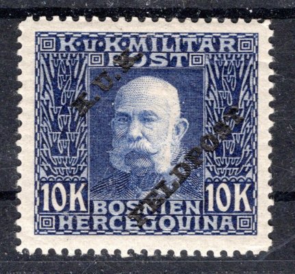 Polní pošta - Mi. 21, modrofialová 10 K, koncová hodnota
