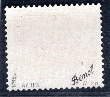 7 B, typ II, dřívko v papíru - 15 h cihlově červená, zk. Vrba