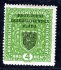 RV 18 a, I. Pražský přetisk, Formát široký 26 x 29 mm -  žilkovaný papír, 4 K zelená, zk. Mr