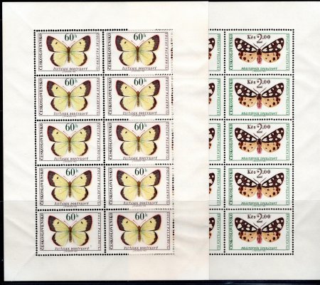 1526 - 31  PL (10), Motýli 1966, kompletní řada, hledaná serie