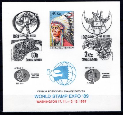 PT 22, Indián, výstava poštovních známek Washington 89, kat 1100,-