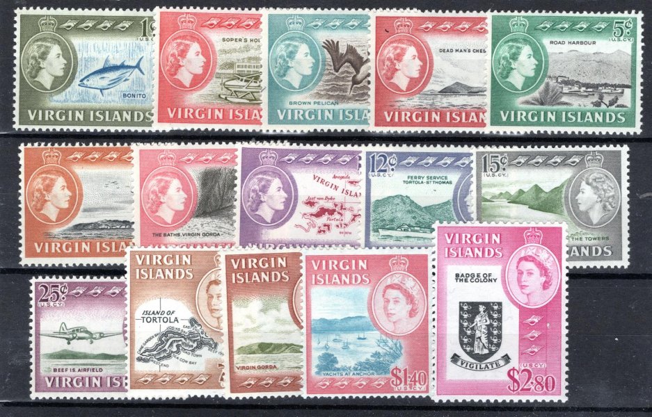 Brit. Virgin Island - SG. 178 - 92, Alžběta, kompletní řada
