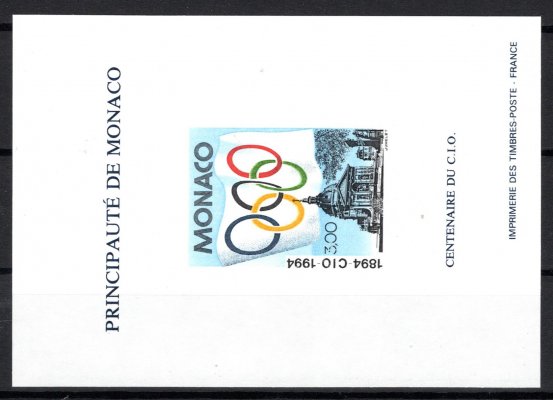 Monako - Mi. 2180, Olympijská komise, zvláštní tisk, kat. 180,- Eu